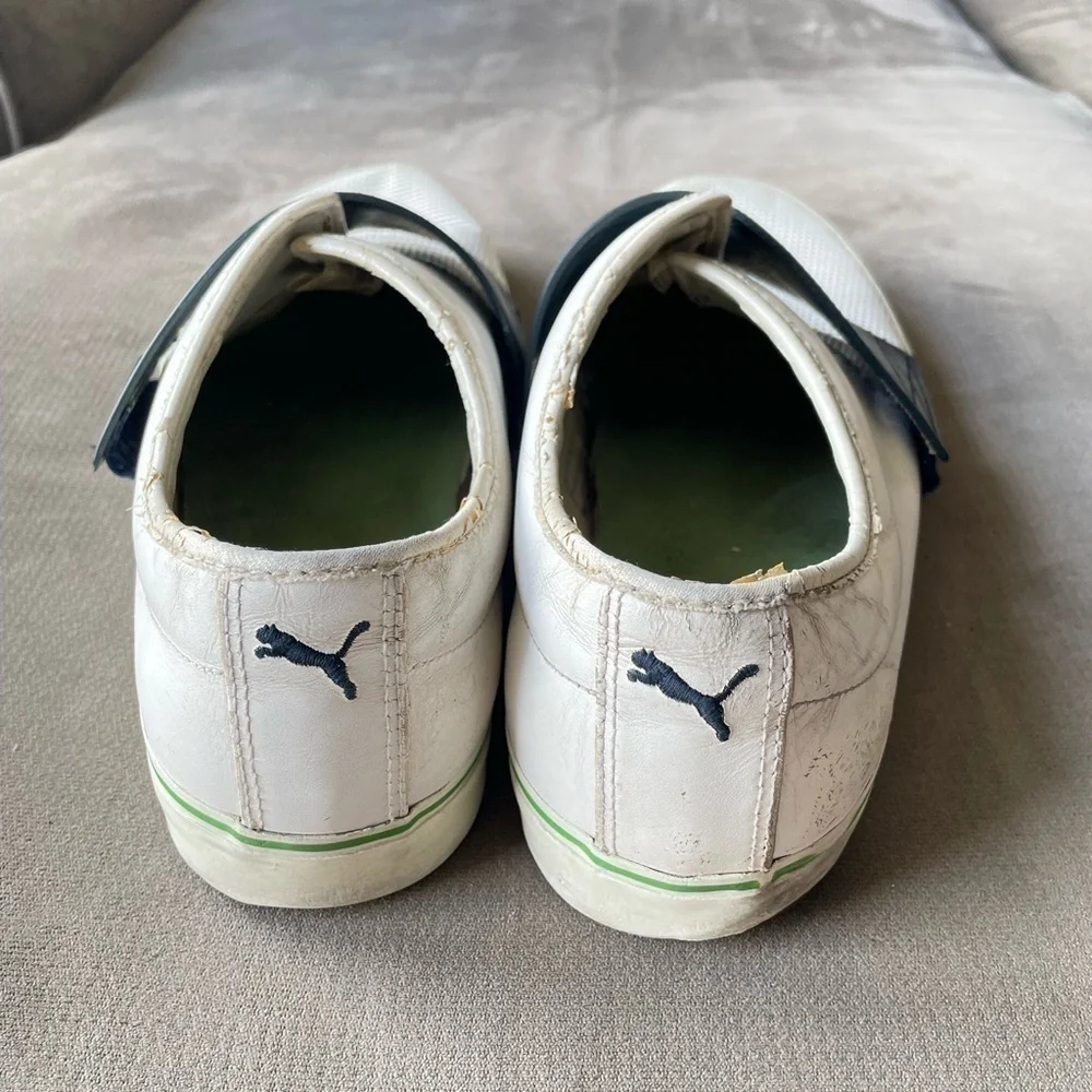 Puma El Rey Slip On Leather Shoes With Rubber Soles White for men